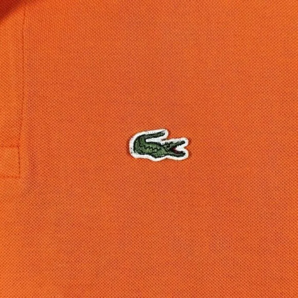 LACOSTE Mens Polo Shirt Size 7‎ 2XL Orange Cotton